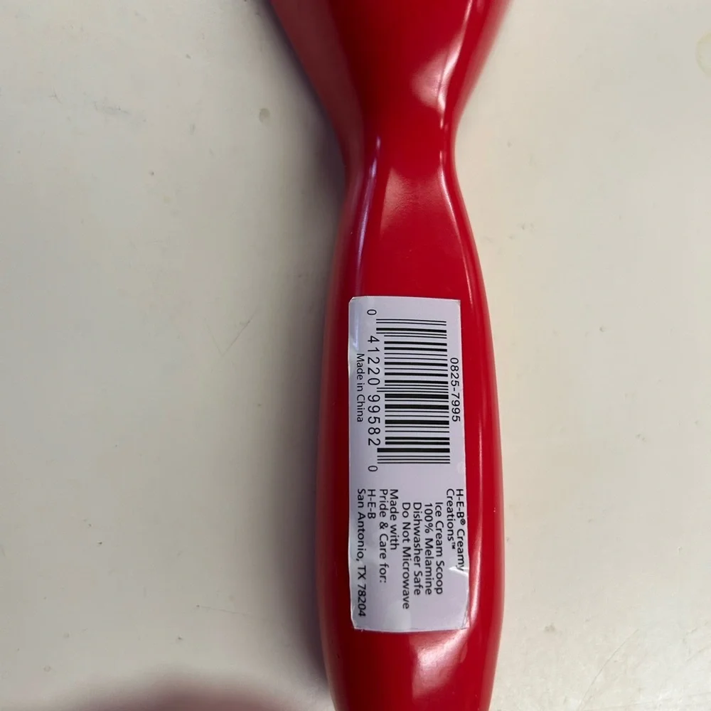 HEB Creamy Creations Original Red Ice Cream Spoon - Picture 4 of 5